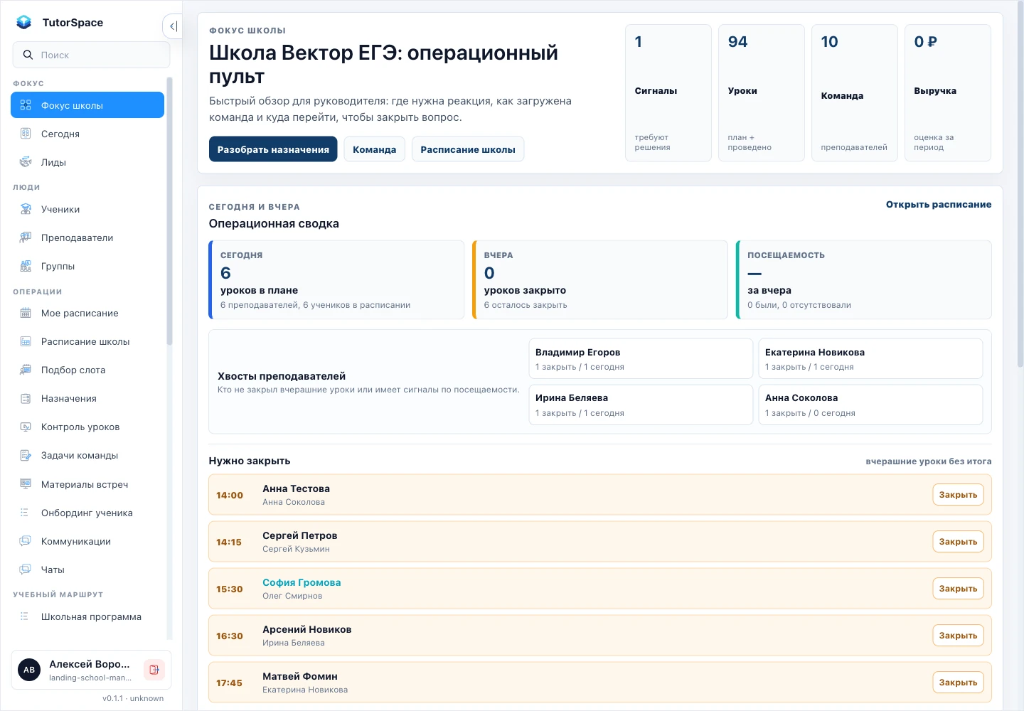 Фокус руководителя школы